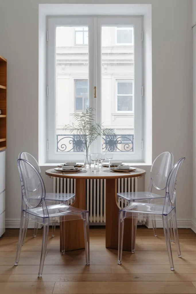 Transparent Acrylic Chairs for Lightness