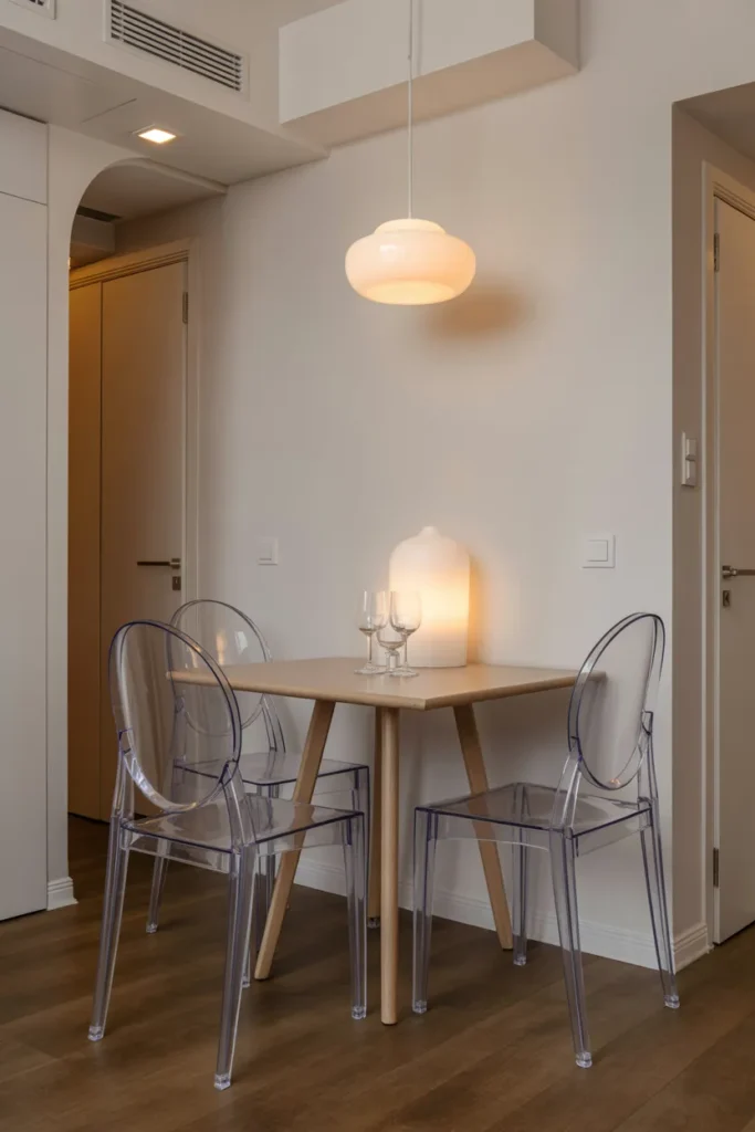 Transparent Acrylic Chairs for a Lightweight Look