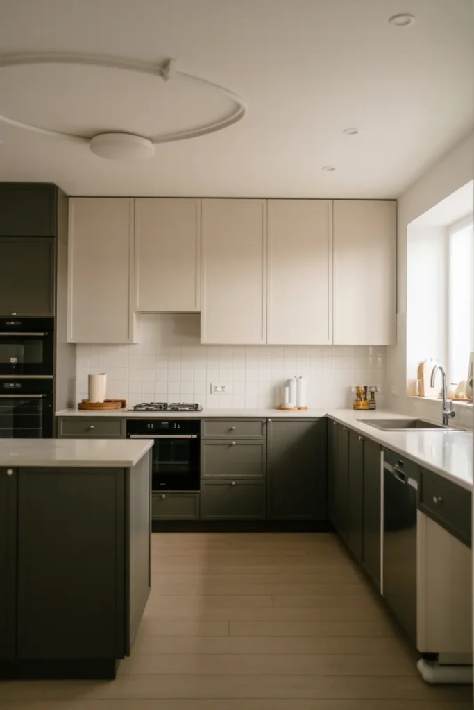 Two-Tone Cabinet Kitchen Layout