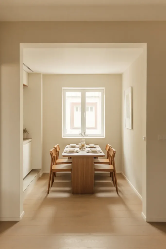 Wall-Hugging Dining Layouts