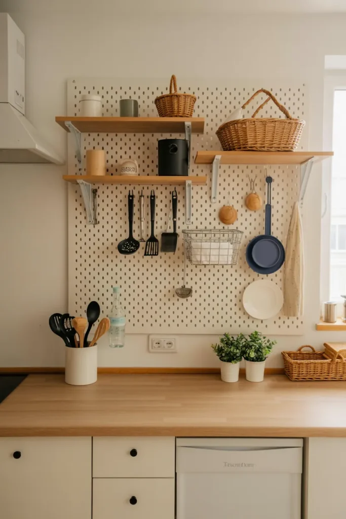 Wall-Mounted Pegboard Organizer