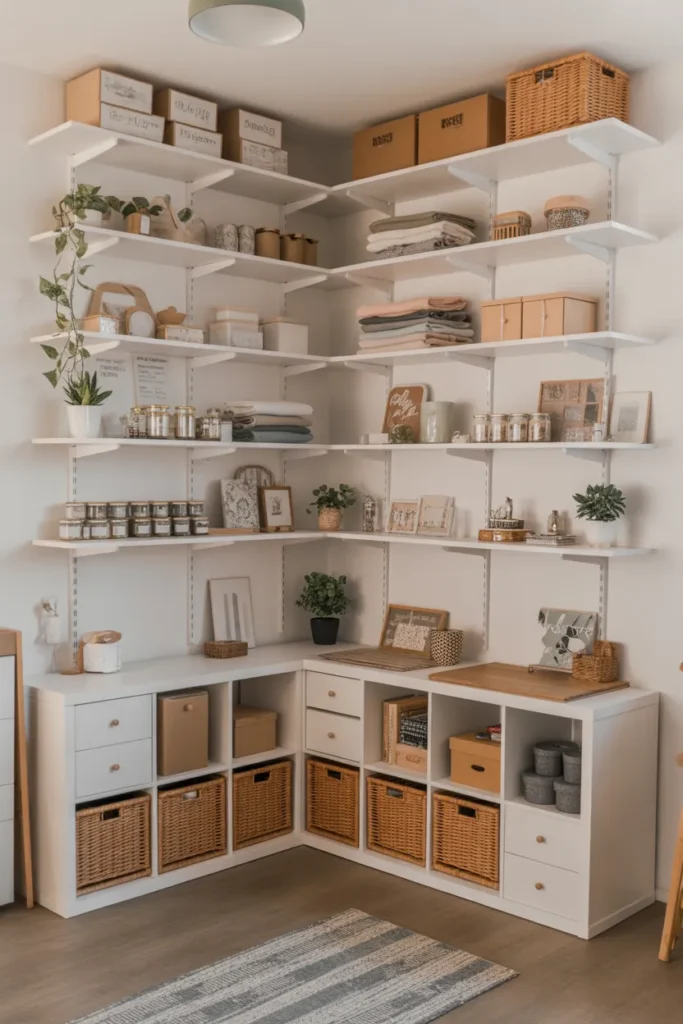 Wall-to-Wall Floating Shelves