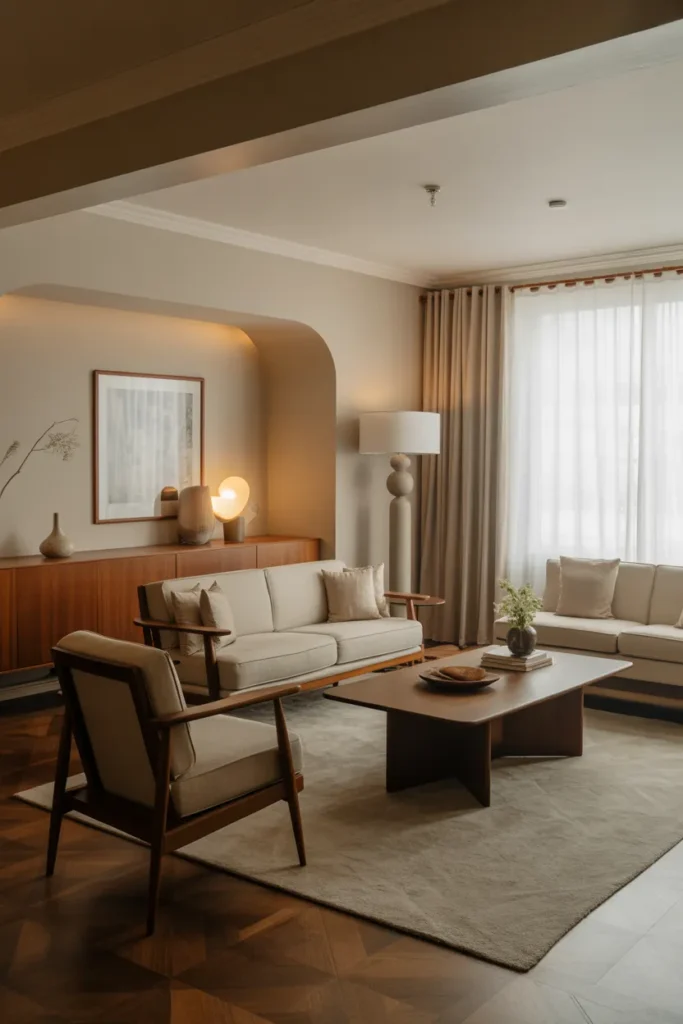 Warm Mid Century Modern Contrast