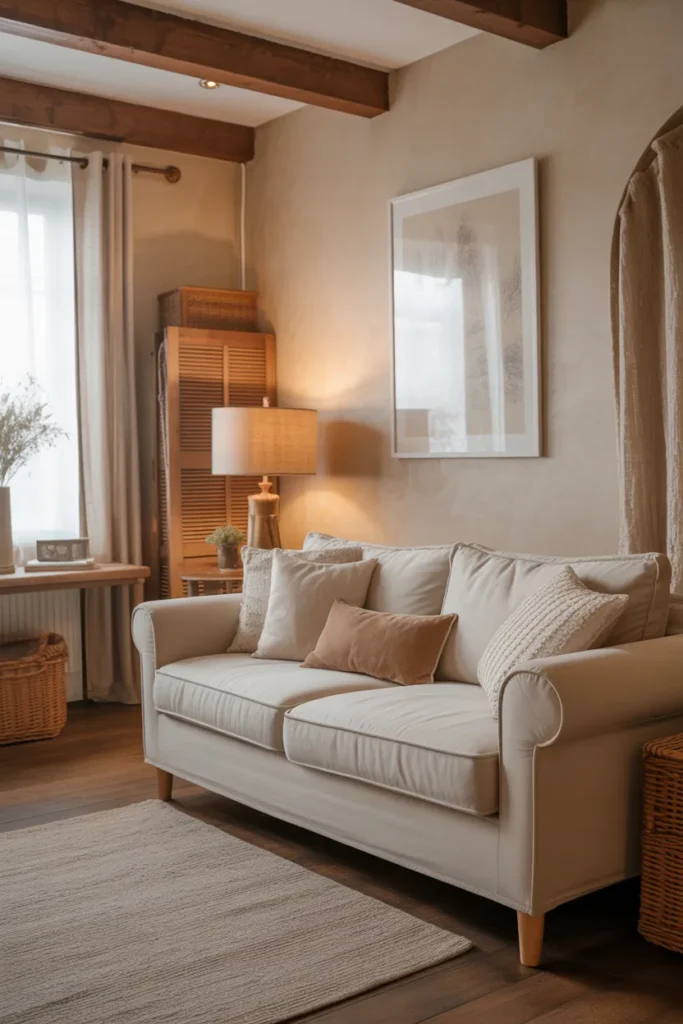 Warm Neutral Color Palette with Rustic Textures