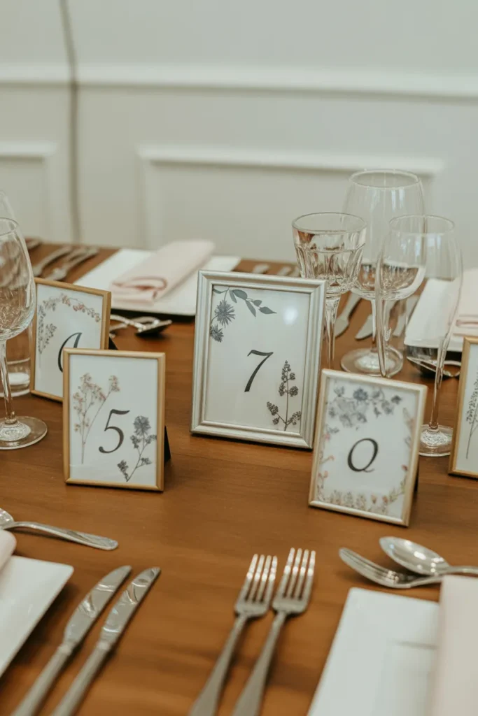 Whimsical Floral Table Numbers