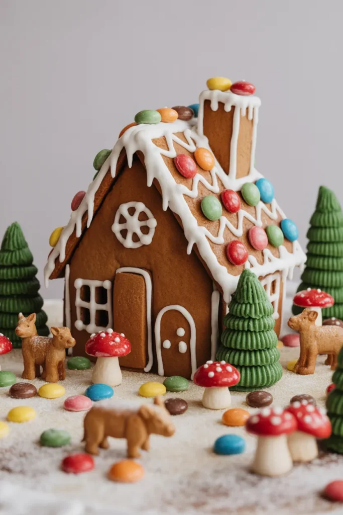Whimsical Forest Gingerbread House