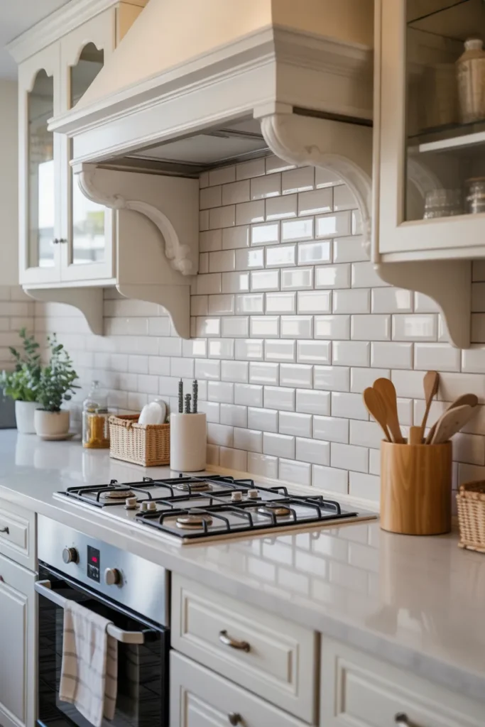 White Subway Tiles with Glossy Finish