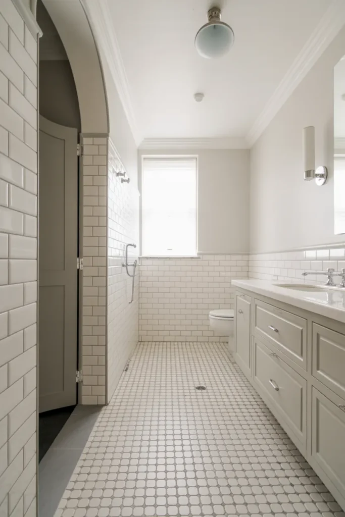 White and Gray Checkerboard Tiles