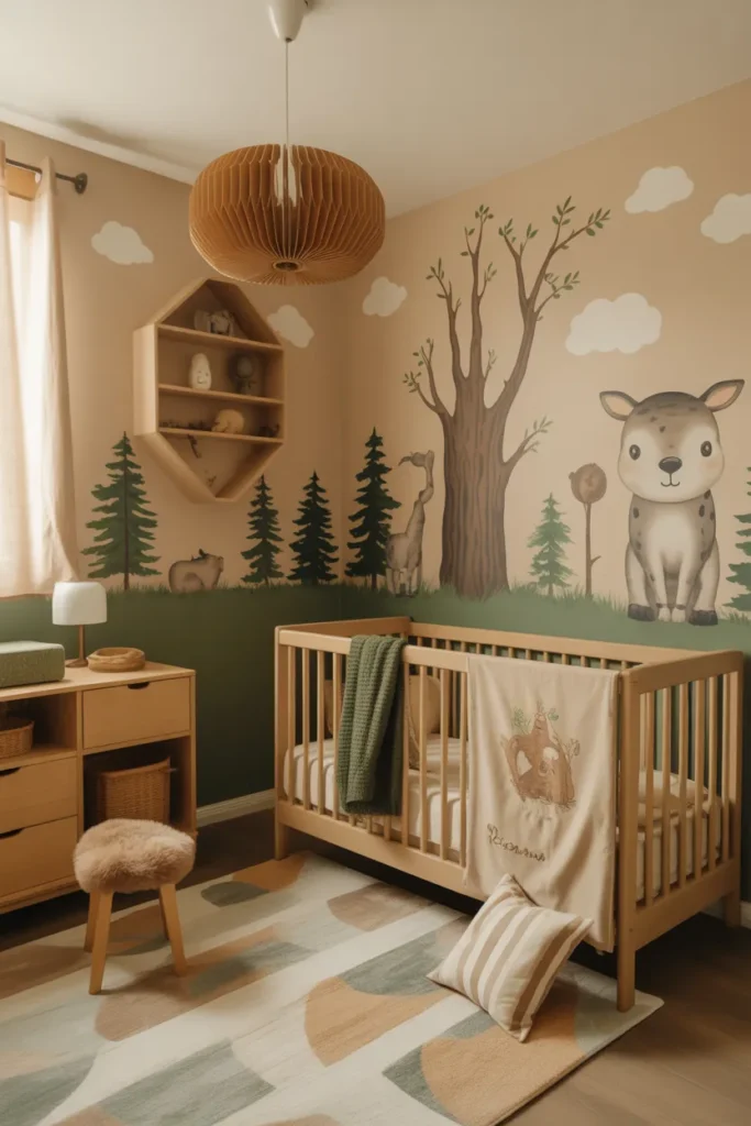 Woodland Animal-Themed Nursery