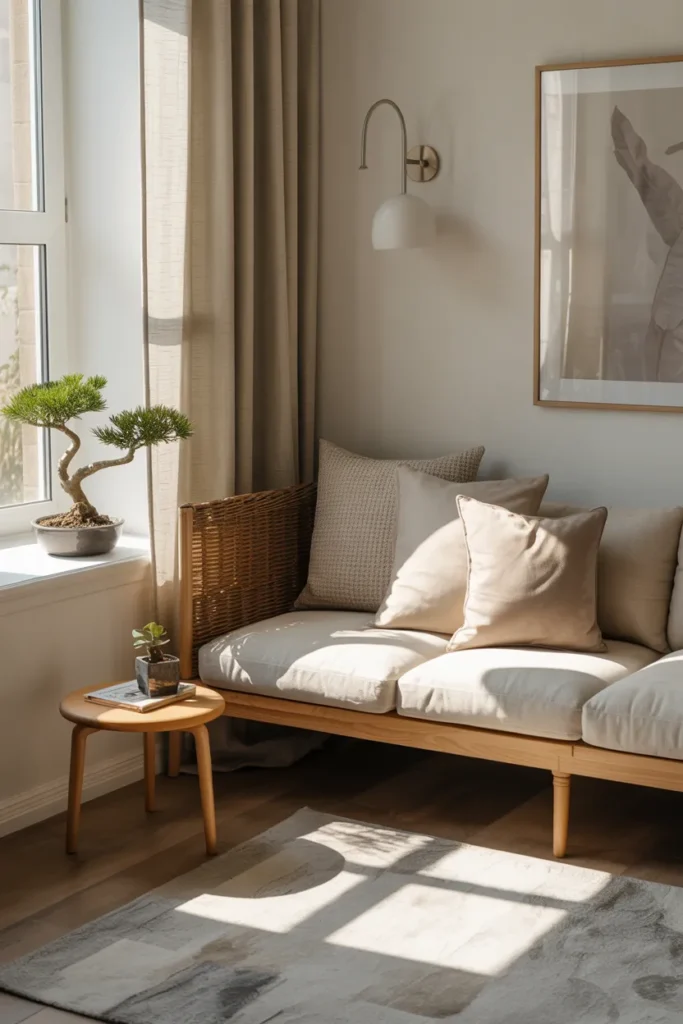 Zen-Inspired Corner Seating