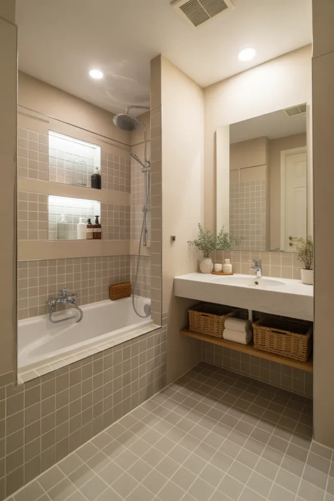 3 Bedroom House Plan with Shared Bathroom