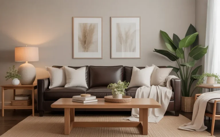 17 Dark Brown Couch Living Room Ideas for Stylish Homes