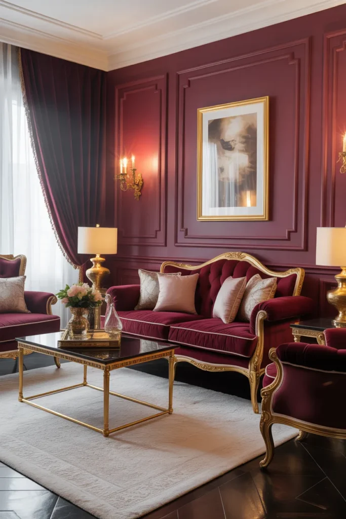 Burgundy and Gold Elegant Warmth