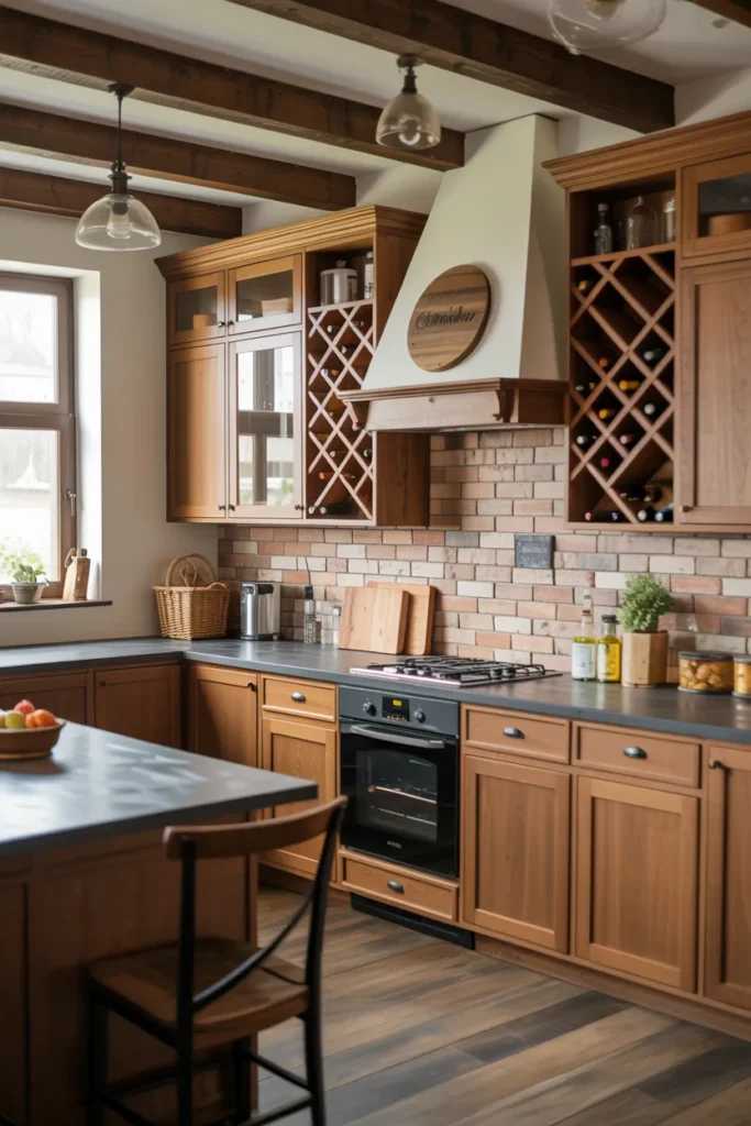 Cabinets with Built-In Wine Rack