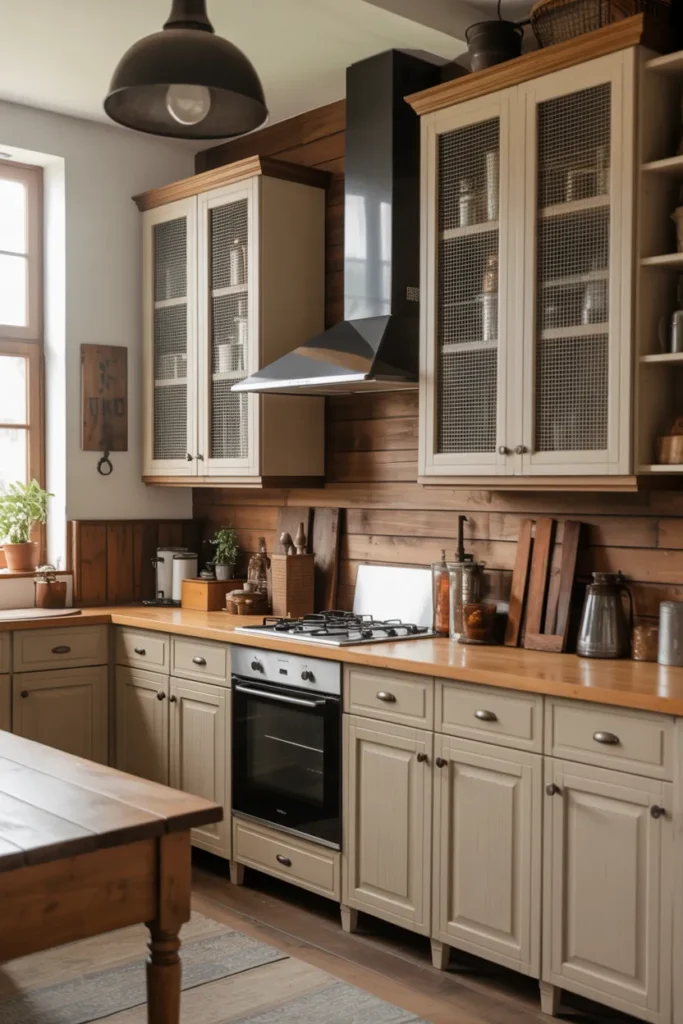 Cabinets with Wire Mesh Doors