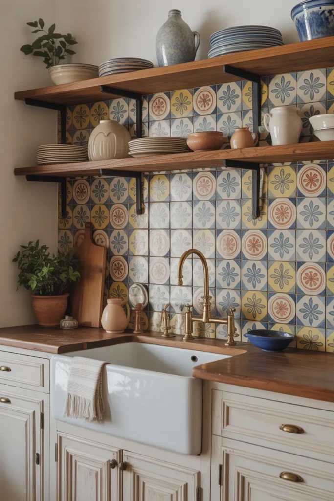 Charming Kitchen with Handcrafted Tile Details