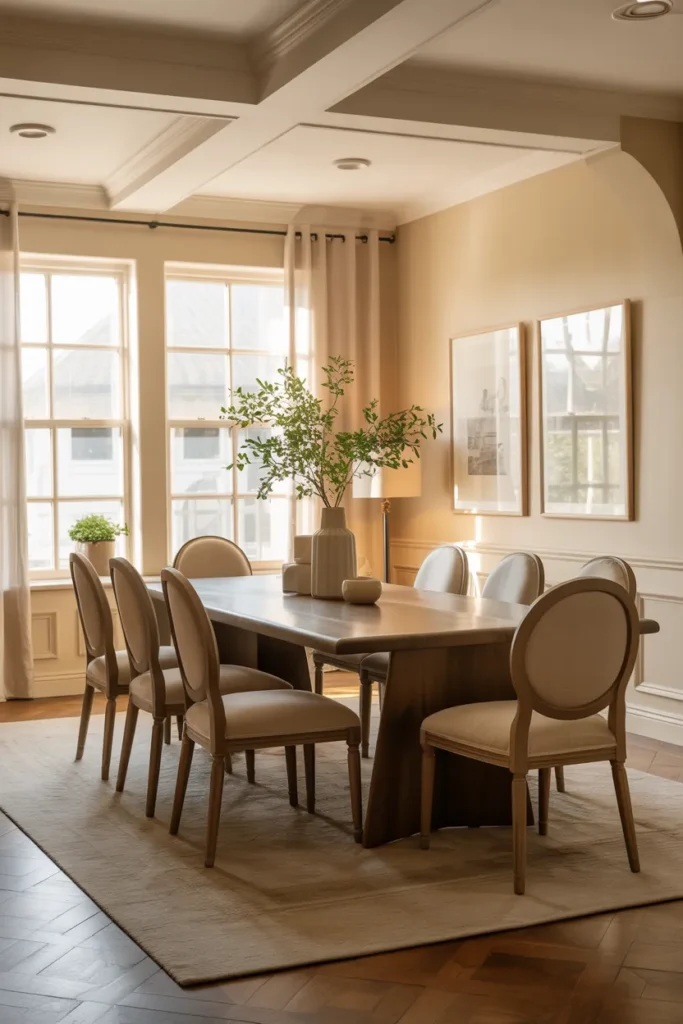 Classic Warm Beige Dining Room