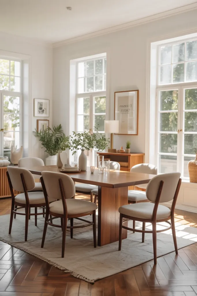 Classic White Dining Room Walls