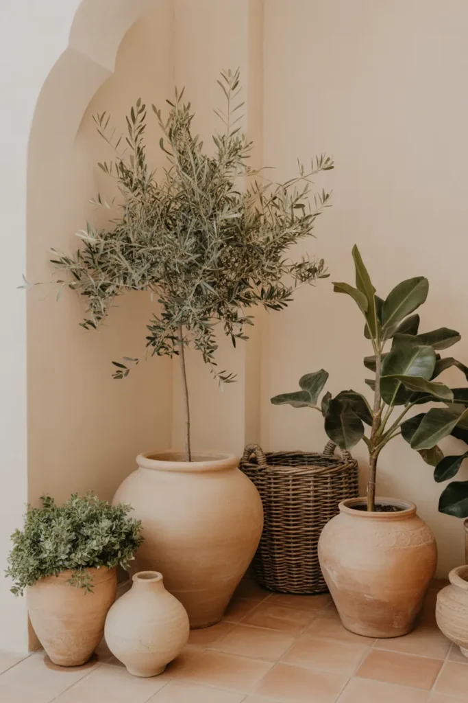 Clay Pot Decor and Earthy Greenery