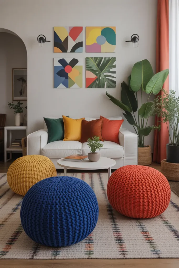 Colorful Poufs