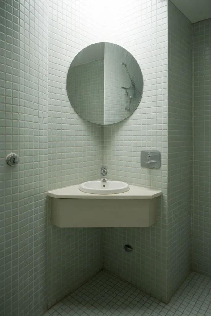 Compact Corner Sink Installation