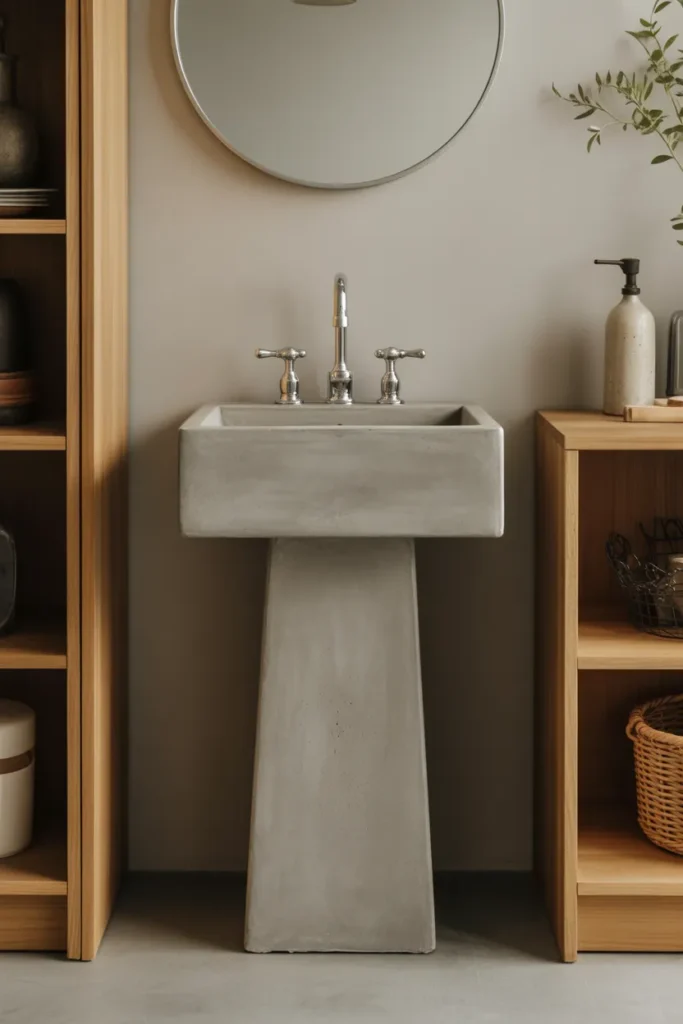 Concrete Pedestal Sink