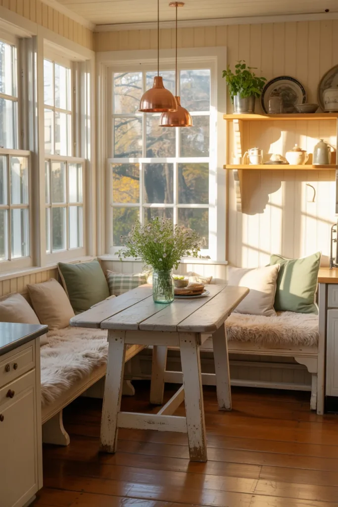 Cottage Kitchen with Cozy Breakfast Nook
