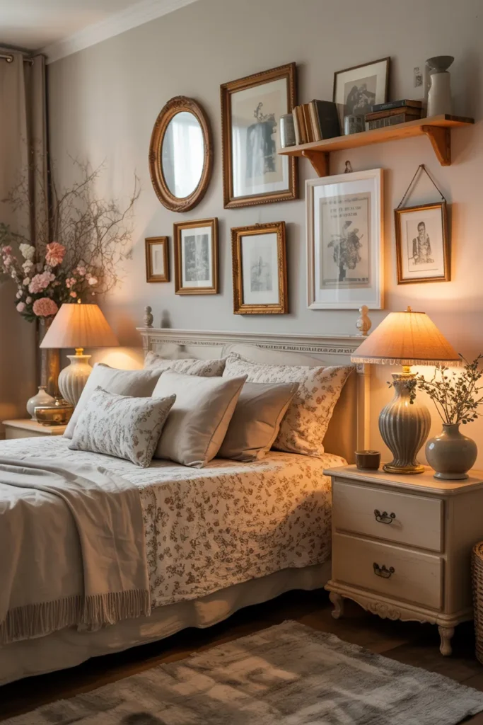 Cottagecore Bedroom with Vintage Decor Accents