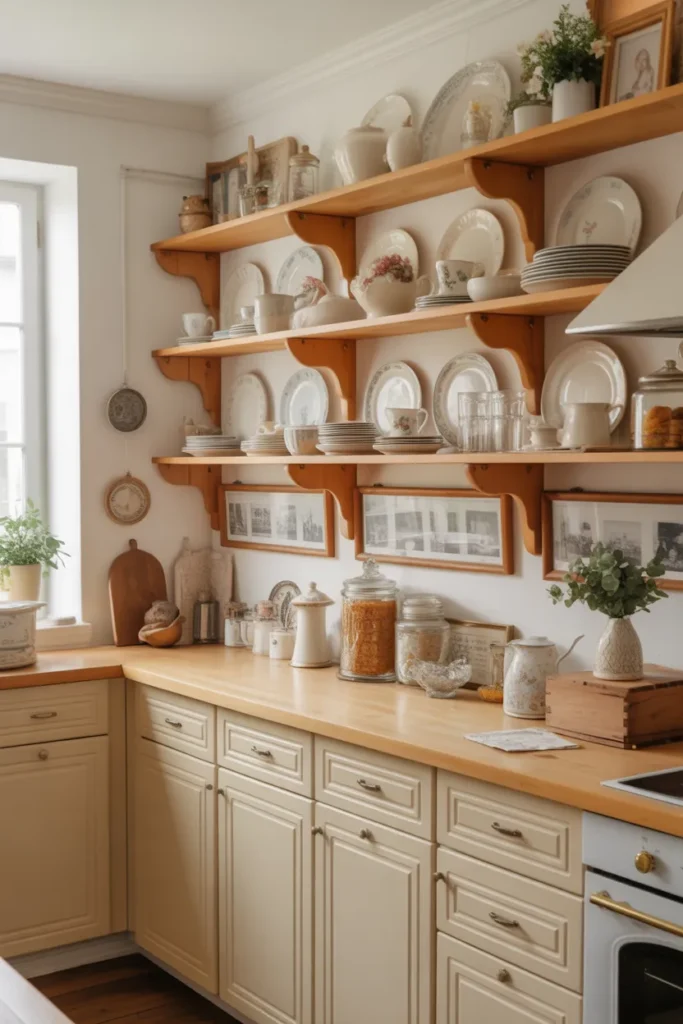 Cottagecore Kitchen with Open Shelving