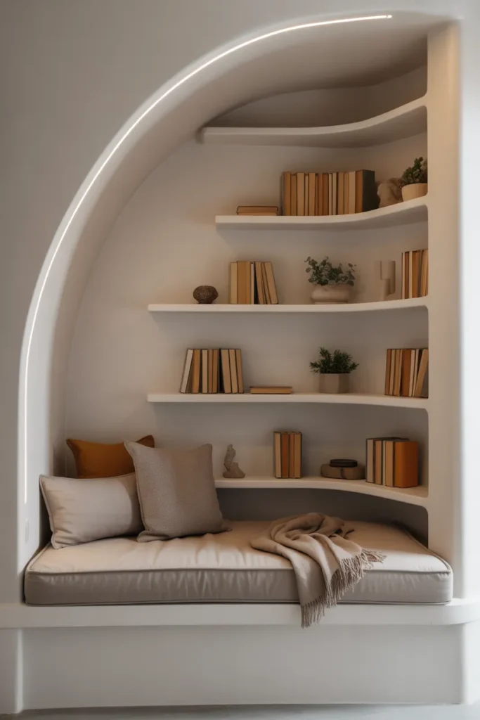 Curved Alcove Book Nook