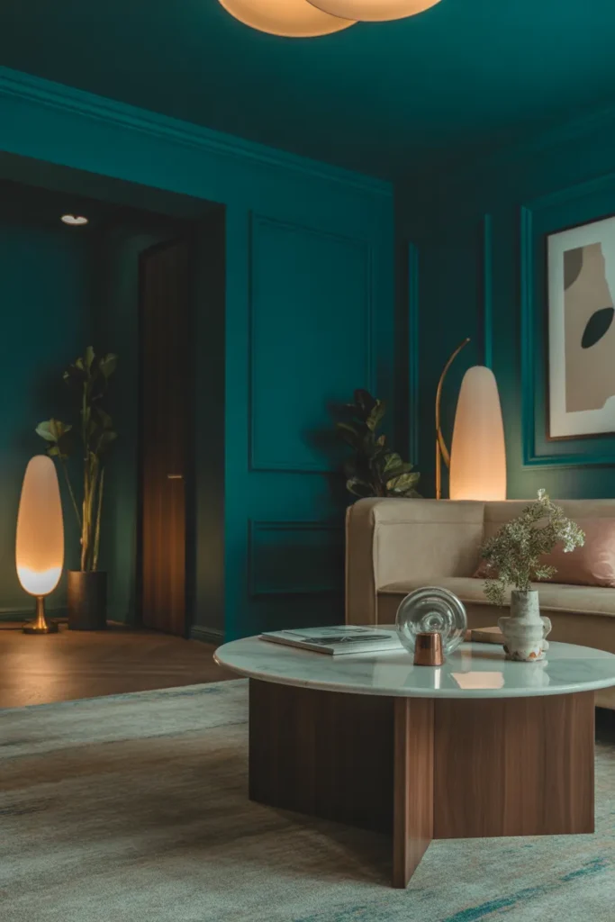 Deep Teal Walls