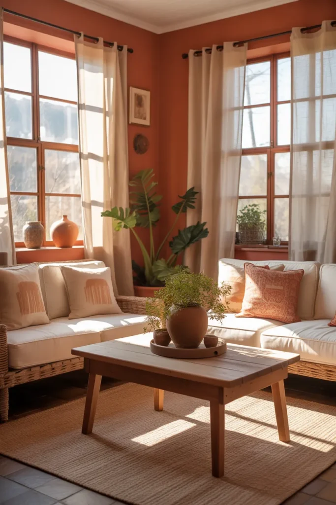 Earthy Terracotta Sunroom Charm