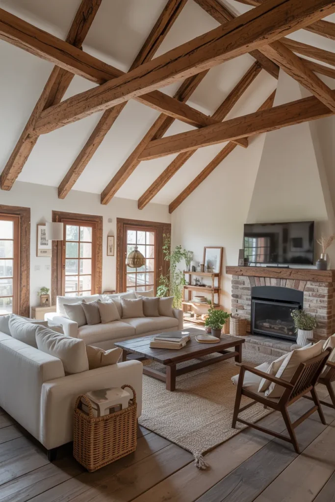 Exposed Wooden Beams