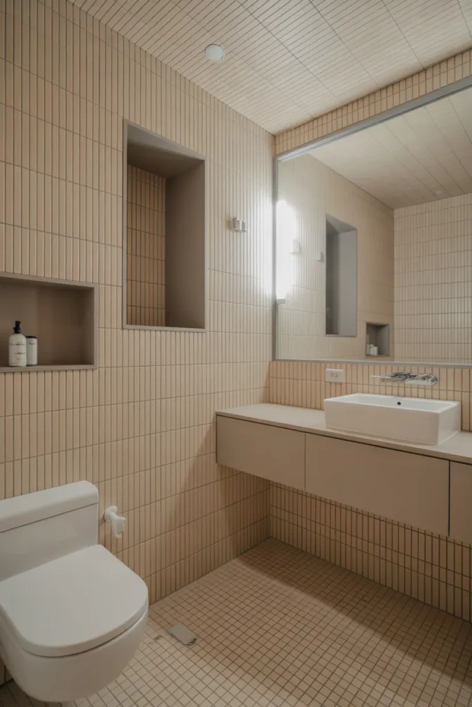 Floor-to-Ceiling Vertical Tile Design