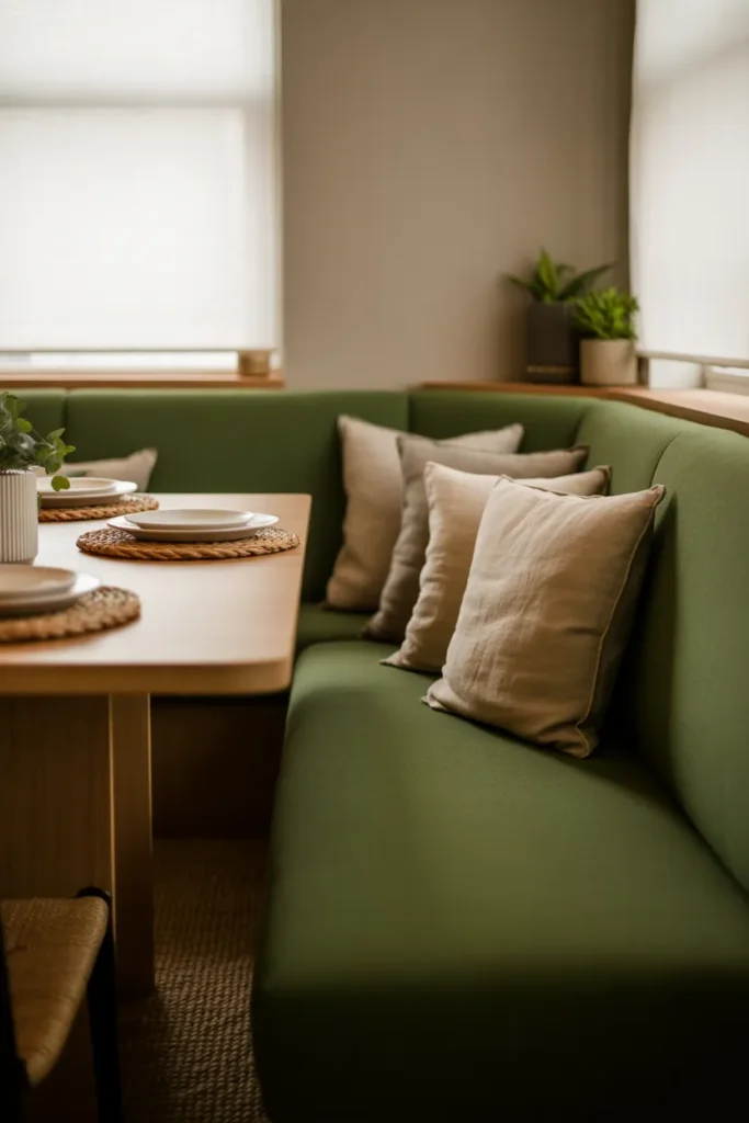 Forest Green Banquette