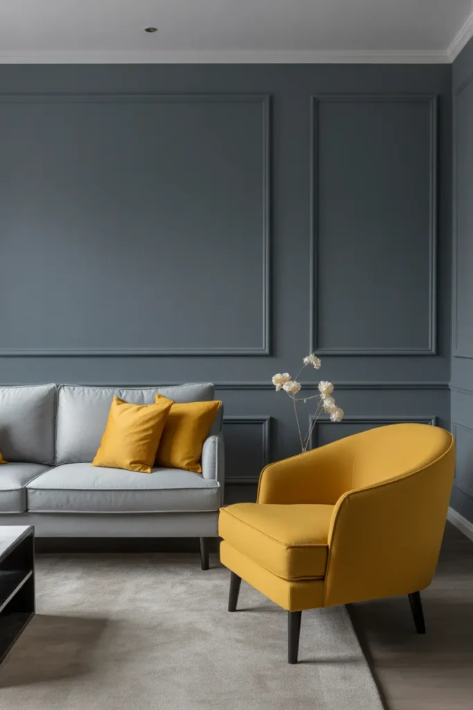 Gray and Mustard Modern Contrast