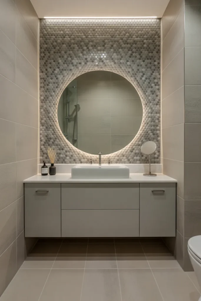 Hexagonal Mosaic Tile Accent