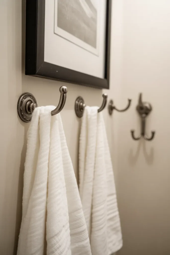 Hooks Instead of Towel Bars