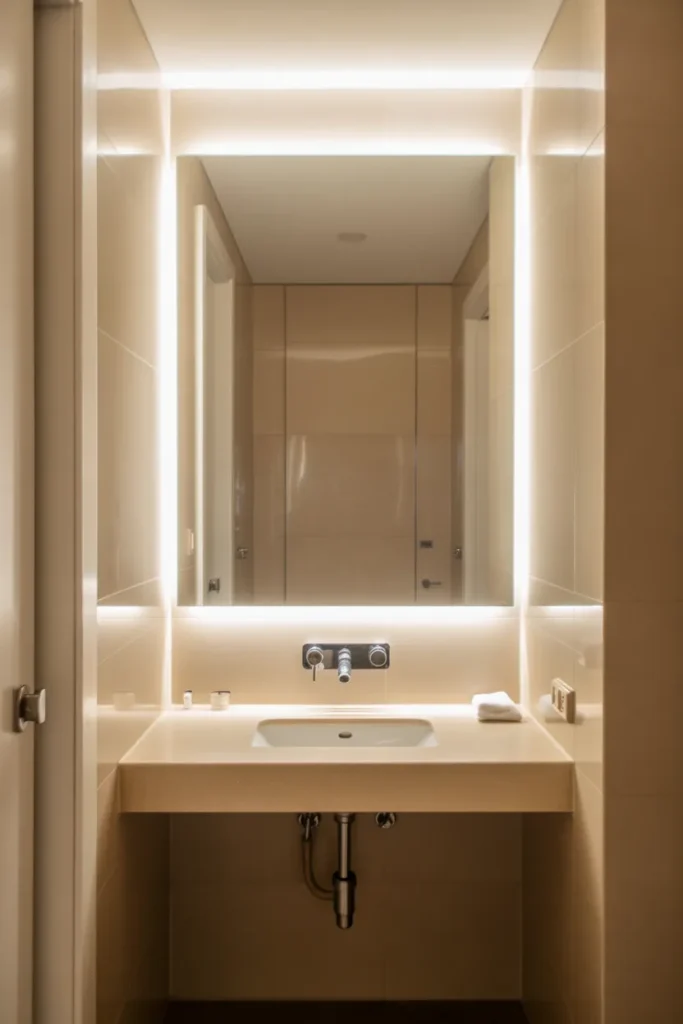 Large Statement Mirror to Expand the Room