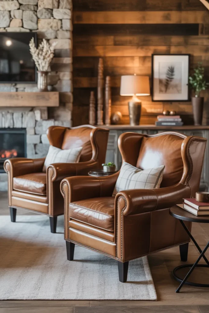 Leather Accent Chairs