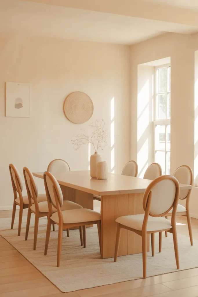 Light Cream Dining Room Walls