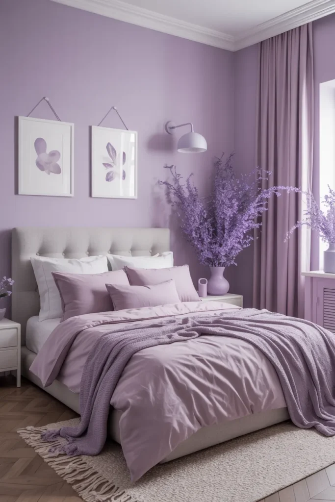 Lilac Painted Walls