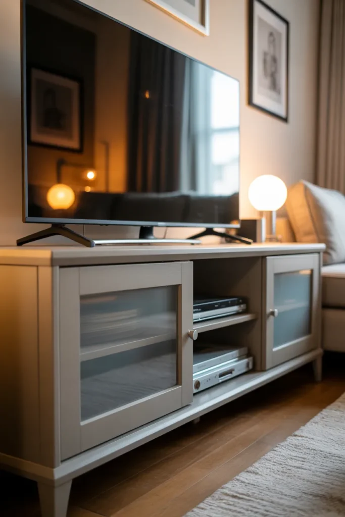 Modern Cabinet with Glass Doors