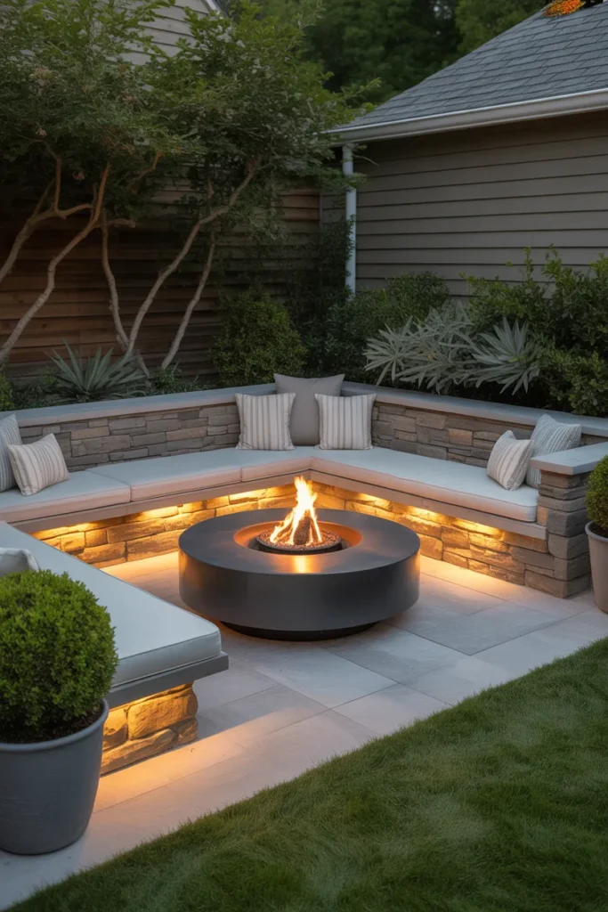 Modern Fire Pit Lounge