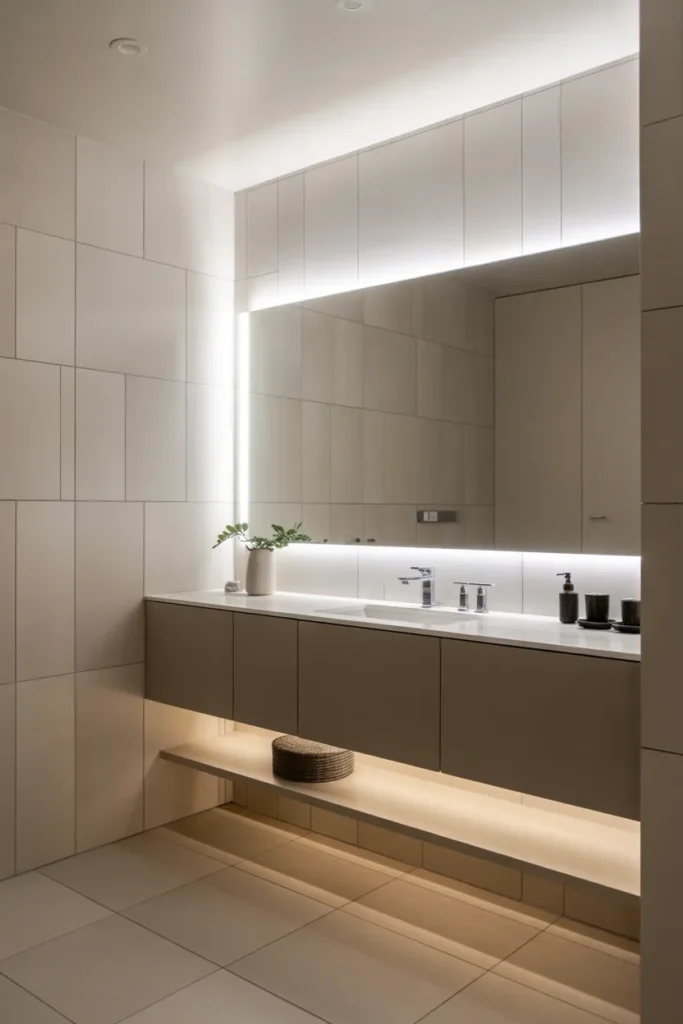 Modern Floating Vanity with LED Lighting