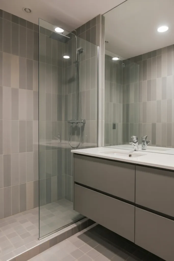 Monochromatic Gray Bathroom
