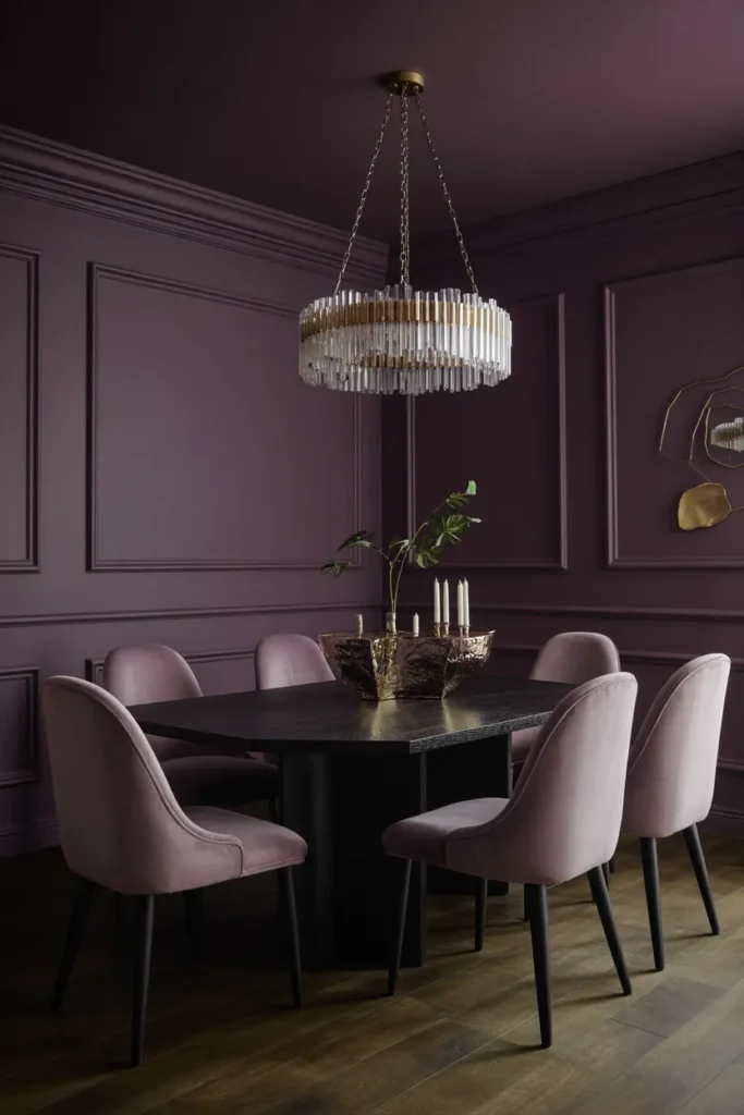 Moody Plum Dining Room