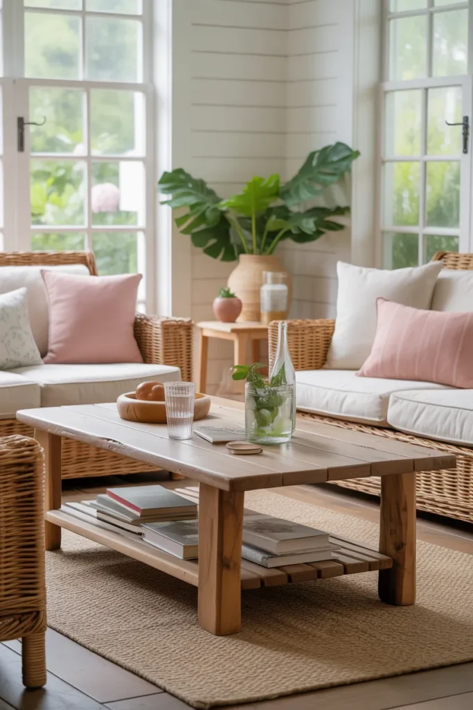Natural Wood Coffee Table