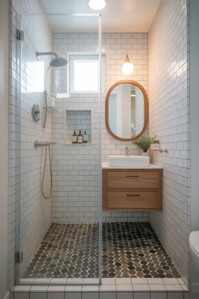 Neutral Pebble Shower Floor