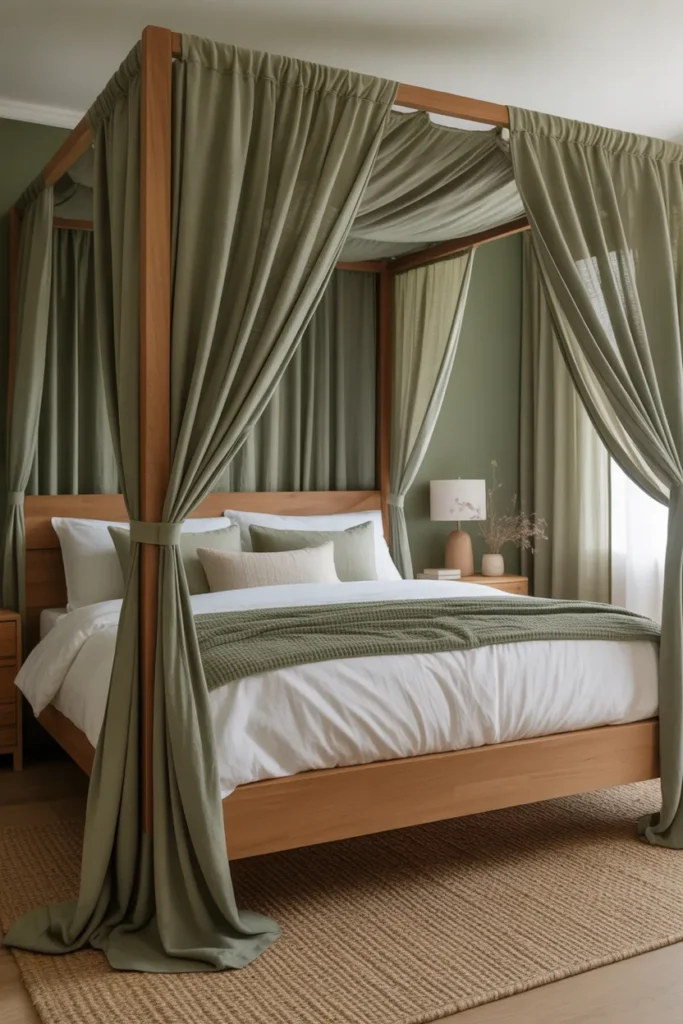 Olive Canopy Bed
